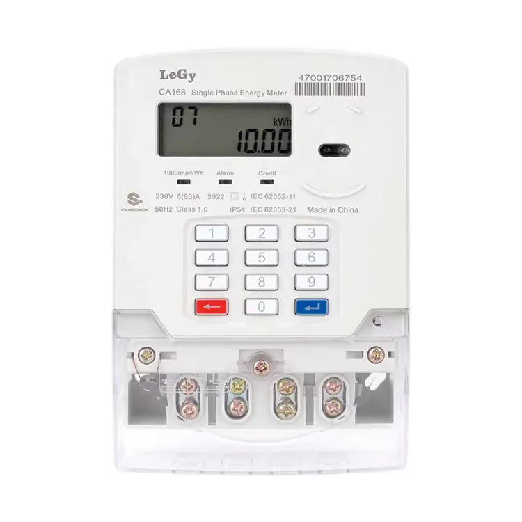 Jednofázový predplatený elektromer STS Token